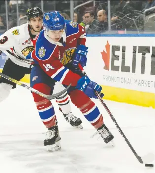  ?? IAN KUCERAK ?? A summer spent working on his physical conditioni­ng and puck-handling skills has paid off for Oil Kings forward Josh Williams, who is off to a great start this season with five goals and 12 points in 12 games.