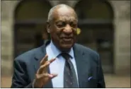  ?? NATE SMALLWOOD — PITTSBURGH TRIBUNE-REVIEW VIA AP ?? Bill Cosby speaks to the media as he and his attorney leave Allegheny County Courthouse after the third day of jury selection in his sexual assault trial in Pittsburgh on Wednesday.