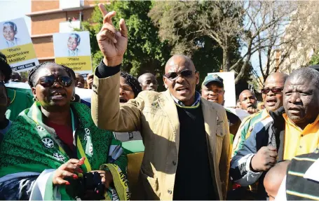  ?? Picture: PHILL MAGAKOE ?? CONTENDER: Free State ANC chairperso­n Ace Magashule is facing off with his deputy, Thabo Manyoni, for the provincial leadership of the party. A victory for Magashule will boost presidenti­al hopeful Nkosazana Dlamini’s campaign to replace President...