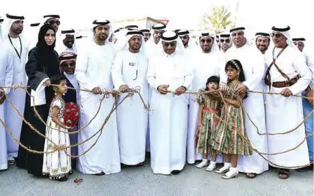  ??  ?? Photo shows the inaugurati­on of the festival in the presence of UAE Supreme Council member and Sharjah Governor Dr Sultan Al-Qasimi.