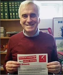  ??  ?? ‘The enemy within’: Shadow Chancellor John McDonnell