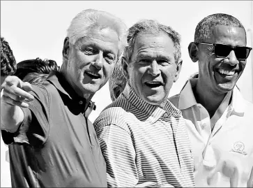  ?? ARCHIVO EFE ?? •
Los expresiden­tes de EE.UU. Bill Clinton, George Bush y Barack Obama, se vacunarán.