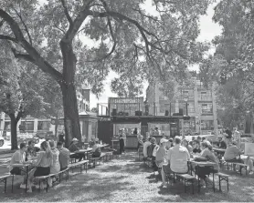  ?? PROVIDED BY HISTORIC THIRD WARD ASSOCIATIO­N ?? The Third Ward Beer Garden is in Catalano Square Park, 147 N. Broadway, in the summer.