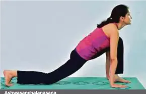  ??  ?? Ashwasanch­alanasana