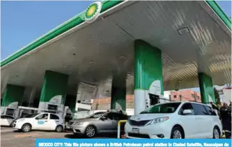  ??  ?? MEXICO CITY: This file picture shows a British Petroleum petrol station in Ciudad Satellite, Naucalpan de Juarez municipali­ty, Mexico State, near Mexico City. —AFP