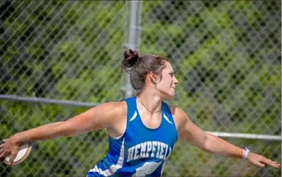  ?? Alexandra Wimley/Post-Gazette ?? Hempfield senior Bella Gera owns the No. 2 discus throw all time in WPIAL history.