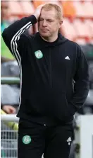  ??  ?? Wary: Celtic’s Neil Lennon