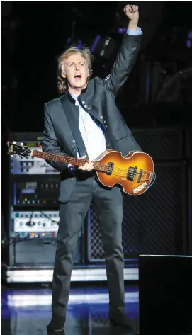  ?? PHOTO D’ARCHIVES, AFP ?? Sir Paul Mccartney et ses fans de Québec ont des retrouvail­les à leur agenda, le 17 septembre, au Centre Vidéotron.