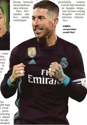  ??  ?? RAMOS sempurnaka­n penalti Real.