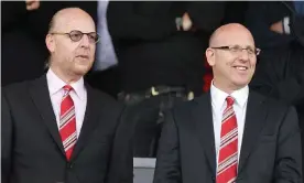  ?? Photograph: Dave Thompson/PA ?? Manchester United’s owners Joel (right) and Avram Glazer seem to be more concerned with the share price of the club than winning trophies.