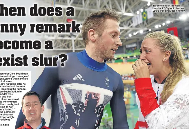  ??  ?? Something in the way they look? Olympic heroes Laura Trott and Jason Kenny.