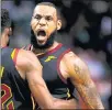  ?? MADDIE MEYER — GETTY IMAGES ?? LeBron James will appear in his eighth straight NBA Finals. This is the fourth year in a row against Golden State.