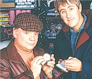  ??  ?? David Jason and Nicholas Lyndhurst in Only Fools and Horses. Other most-watched TV programmes include, right, from top, To The Manor Born, Panorama featuring an interview with Princess Diana, and Dallas.