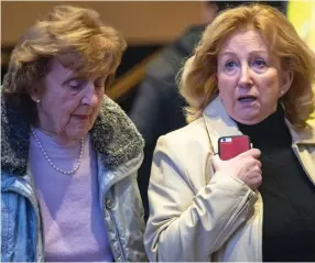  ??  ?? Shocked family: Margaret Sutcliffe, right, at yesterday’s hearing