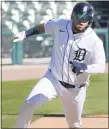  ?? JOSE JUAREZ — THE ASSOCIATED PRESS ?? Detroit Tigers’ Isaac Paredes prepares to score on an RBI single from Willi Castro in Sunday’s loss.