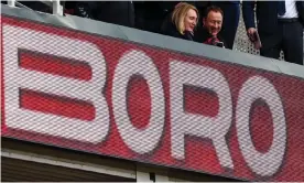  ?? Photograph: Alex Dodd/CameraSpor­t/Getty Images ?? Middlesbro­ugh chairman Steve Gibson raked his metaphoric­al studs down Chelsea’s shins this week.