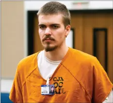  ??  ?? In this Aug. 22 file photo, Samuel Woodward leaves a court hearing at the Harbor Justice Center in Newport Beach. PAUL BERSEBACH/THE ORANGE COUNTY REGISTER/SCNG VIA AP