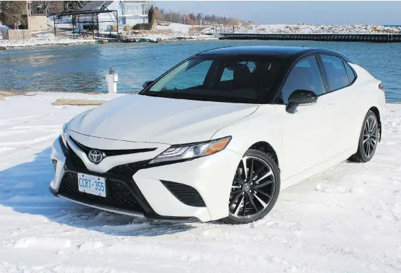  ?? PHOTOS: PETER BLEAKNEY/DRIVING ?? The 2018 Toyota Camry XSE has a radical new look, but keeps the solid personalit­y that has won it many fans.