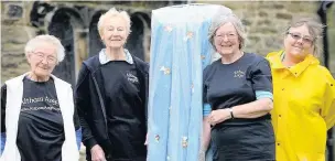  ??  ?? Freda Whitehead, Helen Cox, Maureen Vent and Sylvia Morris at the festival