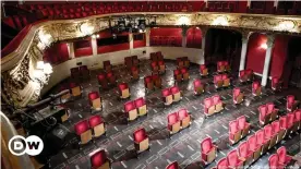  ??  ?? In June, the Berliner Ensemble theater removed seats to prepare for socially-distanced shows — but the venue remains closed