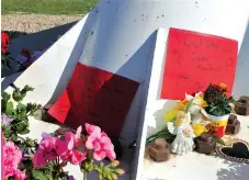  ??  ?? The memorial is meant for both Capt. Jenn Casey and Capt. Richard MacDougall, the pilot injured in the B.C. crash.