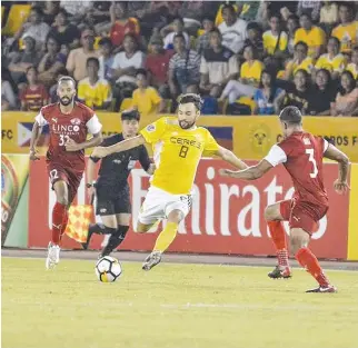  ??  ?? CERES-NEGROS FC was held to a 1-1 draw by Singapore’s Home United FC in the first leg of the ASEAN Zonal Final of the AFC Cup on Wednesday.