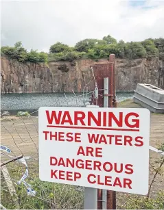  ??  ?? Prestonhil­l Quarry, scene of three fatalities in three years.