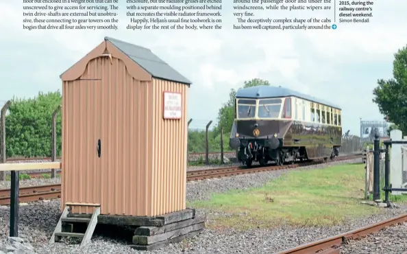  ??  ?? BELOW: Two of the Swindon-built railcars survive today, with No. 20 undergoing longterm restoratio­n at the Kent & East Sussex Railway. In contrast, No. 22 is operationa­l at Didcot and is seen on the main demonstrat­ion line on May 23,
2015, during the railway centre’s diesel weekend. Simon Bendall