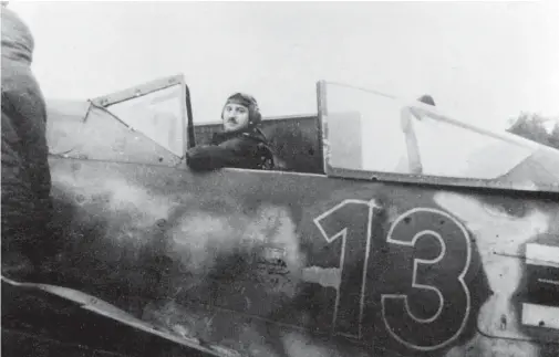  ??  ?? Major Walther Dahl seated in the cockpit of a Fw 190 A-8 “Blue 13” in December 1944 at Jüterbog Airfield south of Berlin. At this time, he was being filmed for propaganda to be shown on the weekly news bulletin “Deutsche Wochenscha­u” in German cinemas. (Photo courtesy of EN Archive collection)