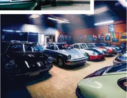  ??  ?? ENVIDIA TOTAL. En su garage de Los Ángeles, este diseñador de moda y agente de bienes raíces tiene unos 40 Porsche 911. Ninguno está de decoración: maneja todos por lo menos un día al año.