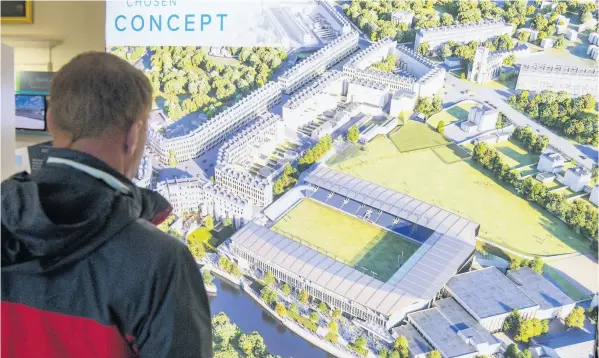  ?? PICTURE: Paul Gillis ?? Bath Rugby have unveiled designs for a revamped Rec, with plans on display at the Guildhall, High Street, until 4pm on Saturday. Turn to pages 1-5 for the lowdown on the plans and what the new stadium could look like.