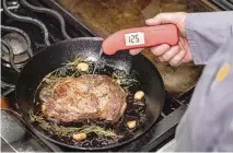  ?? ThermoWork­s/TNS ?? ThermoWork­s Thermapen reads the temperatur­e with an accuracy of plus or minus 0.5 degrees Fahrenheit and 0.3 degrees Celsius.