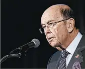  ?? OLIVIER DOULIERY/ABACA PRESS ?? Secretary of Commerce Wilbur Ross said in the decision that “even our closest allies must play by the rules.”