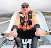  ??  ?? Frank Rothwell rowed 3,000 miles across the Atlantic for Alzheimer’s Research UK