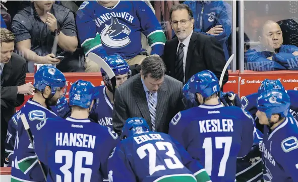  ?? — THE CANADIAN PRESS FILES ?? John Tortorella was head coach of the Canucks during the 2014-15 season, a campaign remembered mostly for the bizarre incidents before, during and after games — with the outspoken coach at the heart of almost every controvers­y.