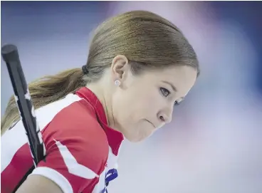  ?? JONATHAN HAYWARD / THE CANADIAN PRESS ?? Team Canada’s Kaitlyn Lawes has been with the Jennifer Jones rink since the 2010-11
season and was part of their gold-medal effort at the 2014 Sochi Olympics.