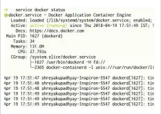  ??  ?? Figure 2: To check if Docker is running