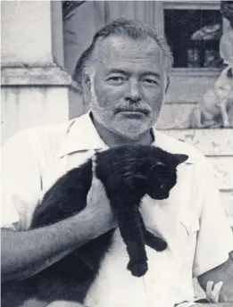  ?? PROVIDED BY E. HOTCHNER ?? Ernest Hemingway at his home in Cuba, circa 1950.