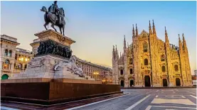  ??  ?? HISTORIC: The beautiful cathedral in the heart of Milan