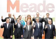  ??  ?? Refuerza. Meade sumó a priistas de distintas regiones del país para impulsar su candidatur­a ante la militancia de ese partido.