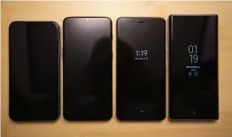  ??  ?? The iphone XR (far left) is the fastest and simplest to unlock.