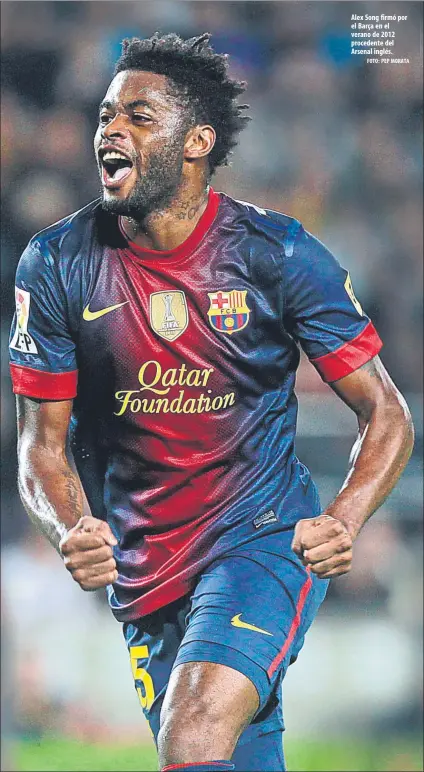  ?? FOTO: PEP MORATA ?? Alex Song firmó por el Barça en el verano de 2012 procedente del Arsenal inglés.