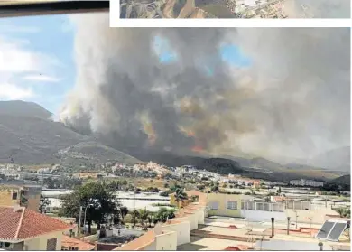  ?? FOTO CEDIDA POR JOSÉ MANUEL CASCALES ?? Intensa humareda vista desde el municipio granadino de Gualchos.