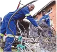  ??  ?? Thieves continuous­ly vandalise ZESA equipment in an effort to steal cables or transforme­r oil