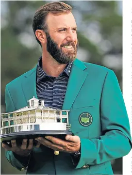  ??  ?? Can Dustin Johnson pick up the trophy again next Sunday?