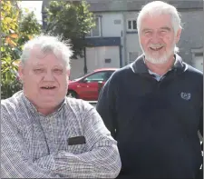  ??  ?? Anthony Harding and William Carolan were in the square in Slane for Sunday’s music concert.