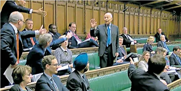  ??  ?? Above, Frank Field attracts the ire of his Labour colleagues on the Commons benches after saying they ‘needed educating’ about their constituen­ts’ views