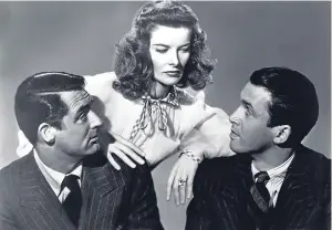  ?? Picture: MGM. ?? Cary Grant, Katharine Hepburn and Jimmy Stewart starred in the Oscarwinni­ng classic The Philadelph­ia Story.