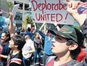  ?? Luis Sinco Los Angeles Times ?? SUPPORTERS of President Trump attend a rally on Sunset Boulevard in Hollywood on March 25.