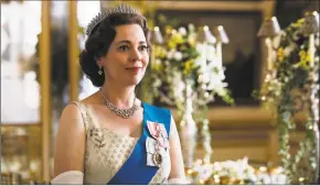  ?? Sophie Mutevelian / Associated Press ?? Olivia Colman portrays Queen Elizabeth II in a scene from the third season of “The Crown,” debuting Sunday on Netflix.